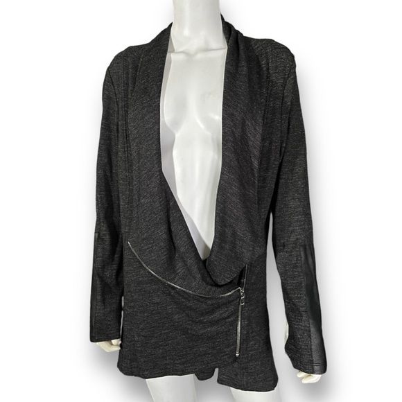 Women's Black Asymmetrical Jacket - Picture 2 of 7